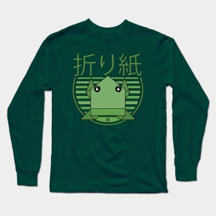 Cute Origami Frog Long Sleeve T-Shirt